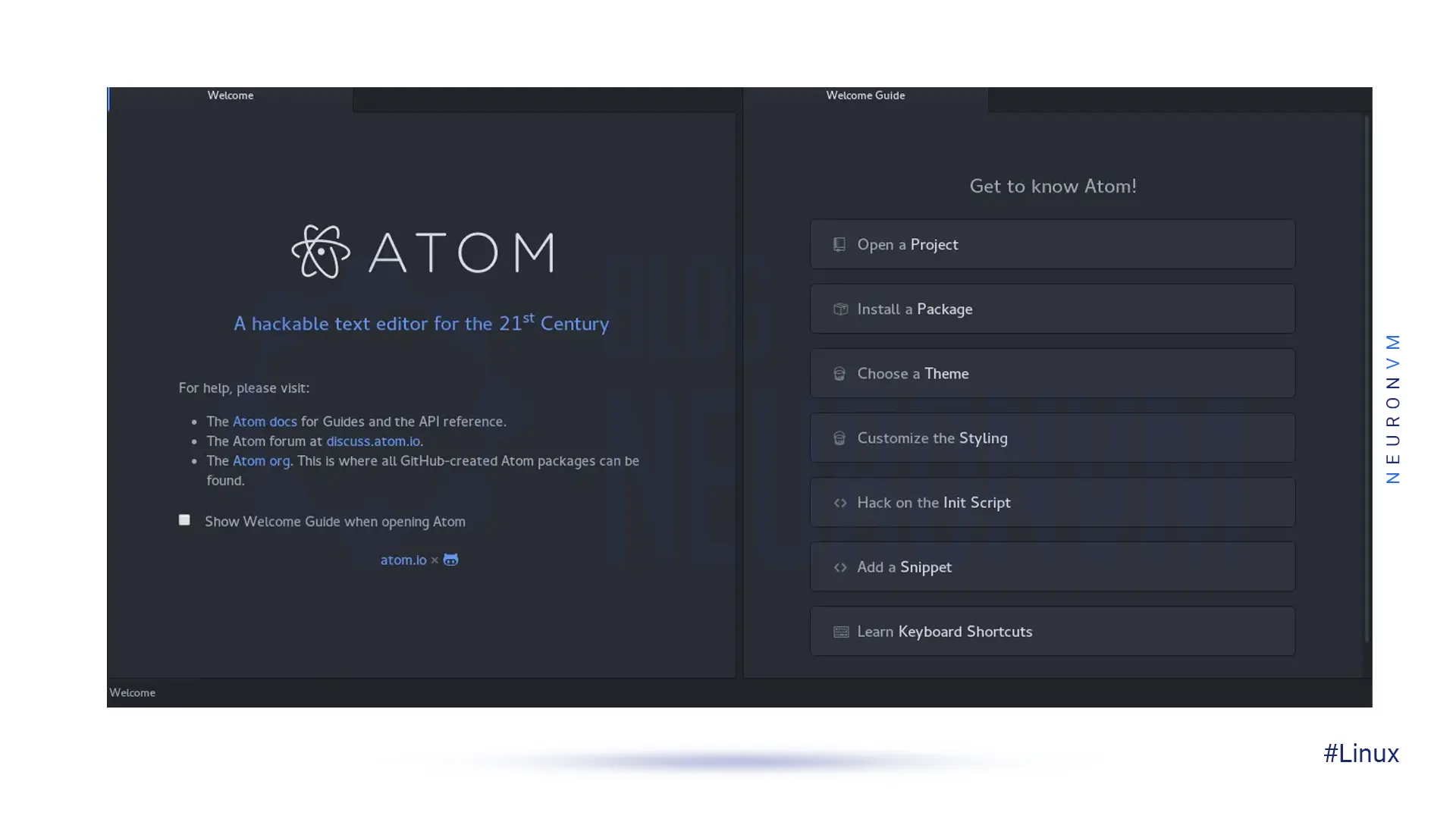introduction-and-install-atom-on-fedora-34