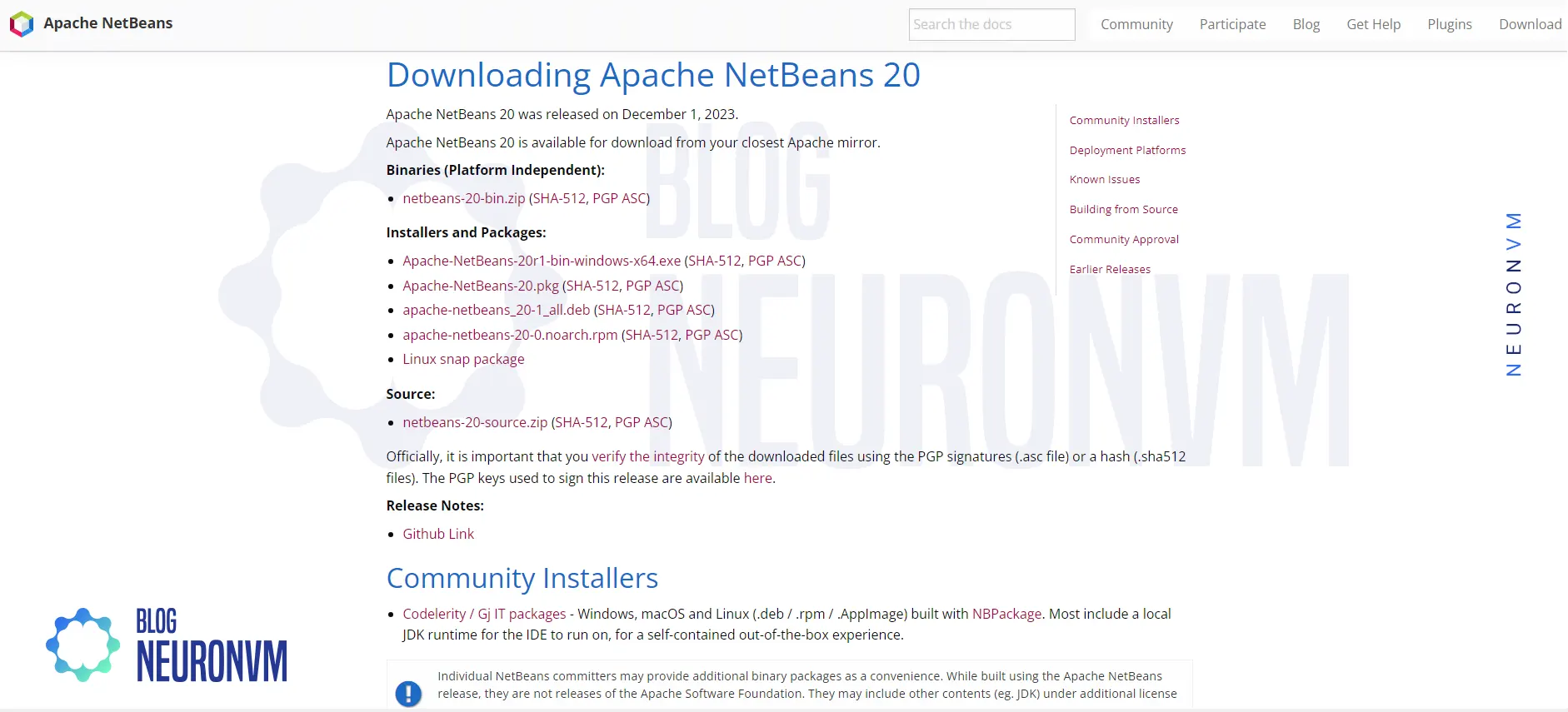 downloading netbeans on windows server