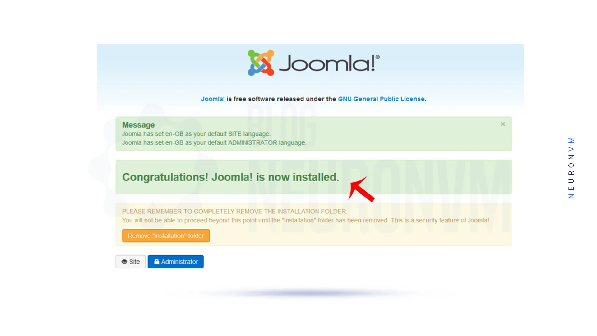  joomla Language_Installation_screen_page