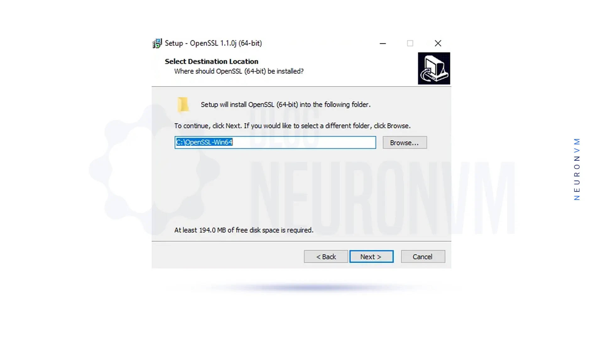 select-destination-folder-to-instal-openssl