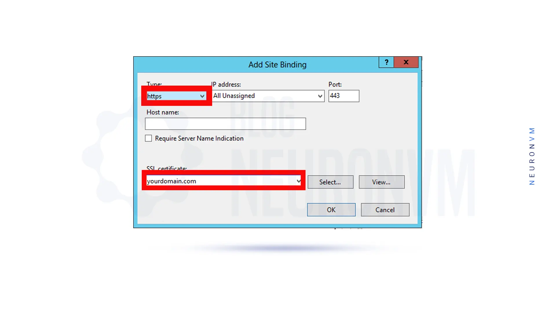 add site binding - Install SSL on Windows RDP
