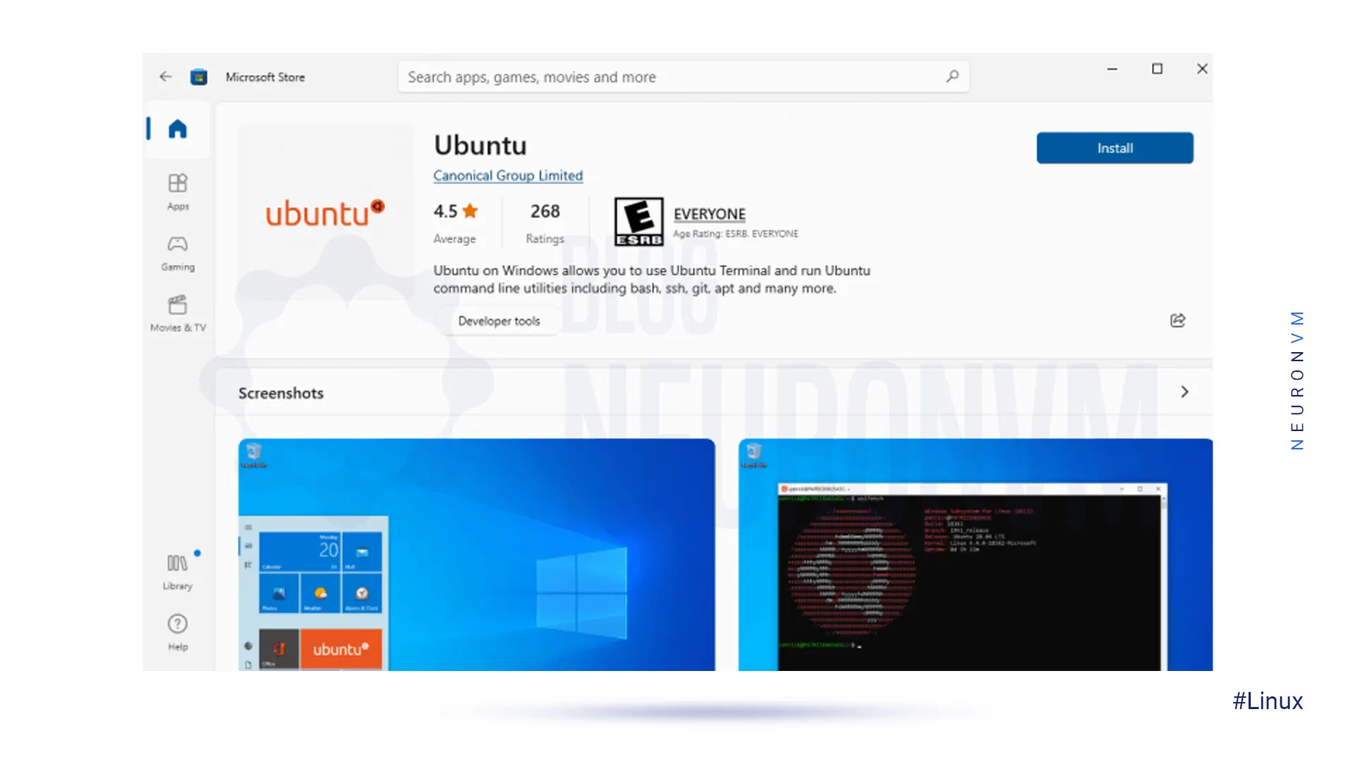 installing-ubuntu-from-microsoft-store - install Ubuntu 18.04 LTS on Windows 10