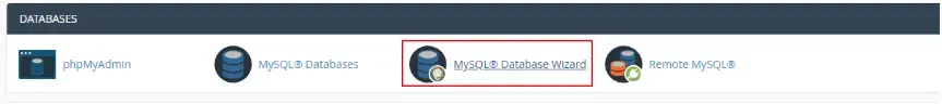 MySQL-Database-Wizard-interface