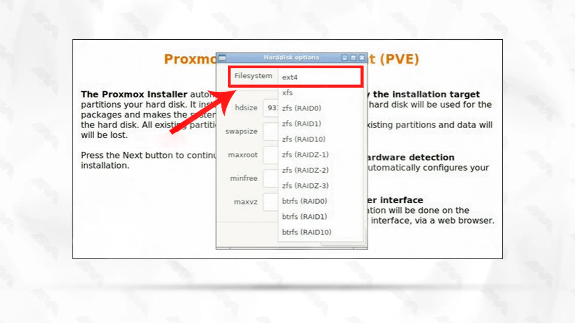 select-proxmox-target-hard-disk