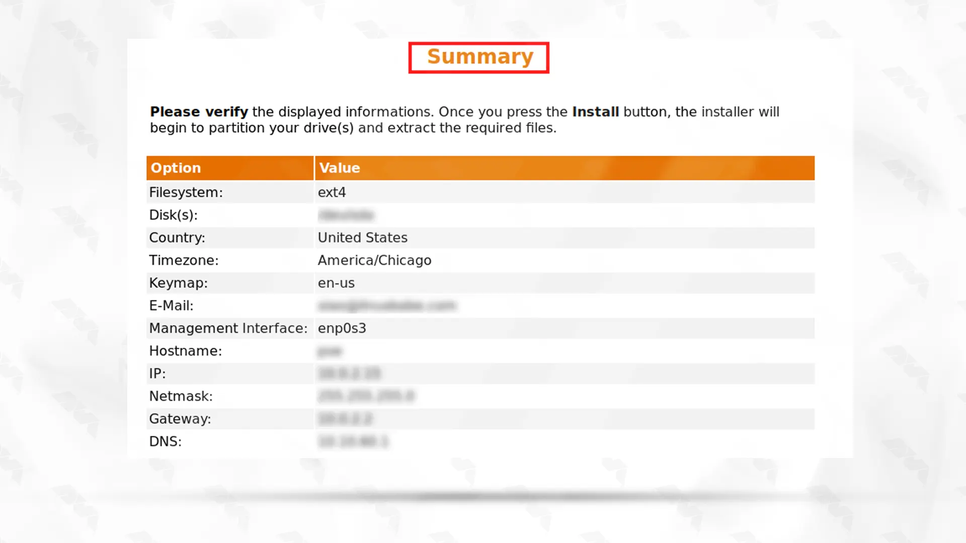 proxmox-install-summary