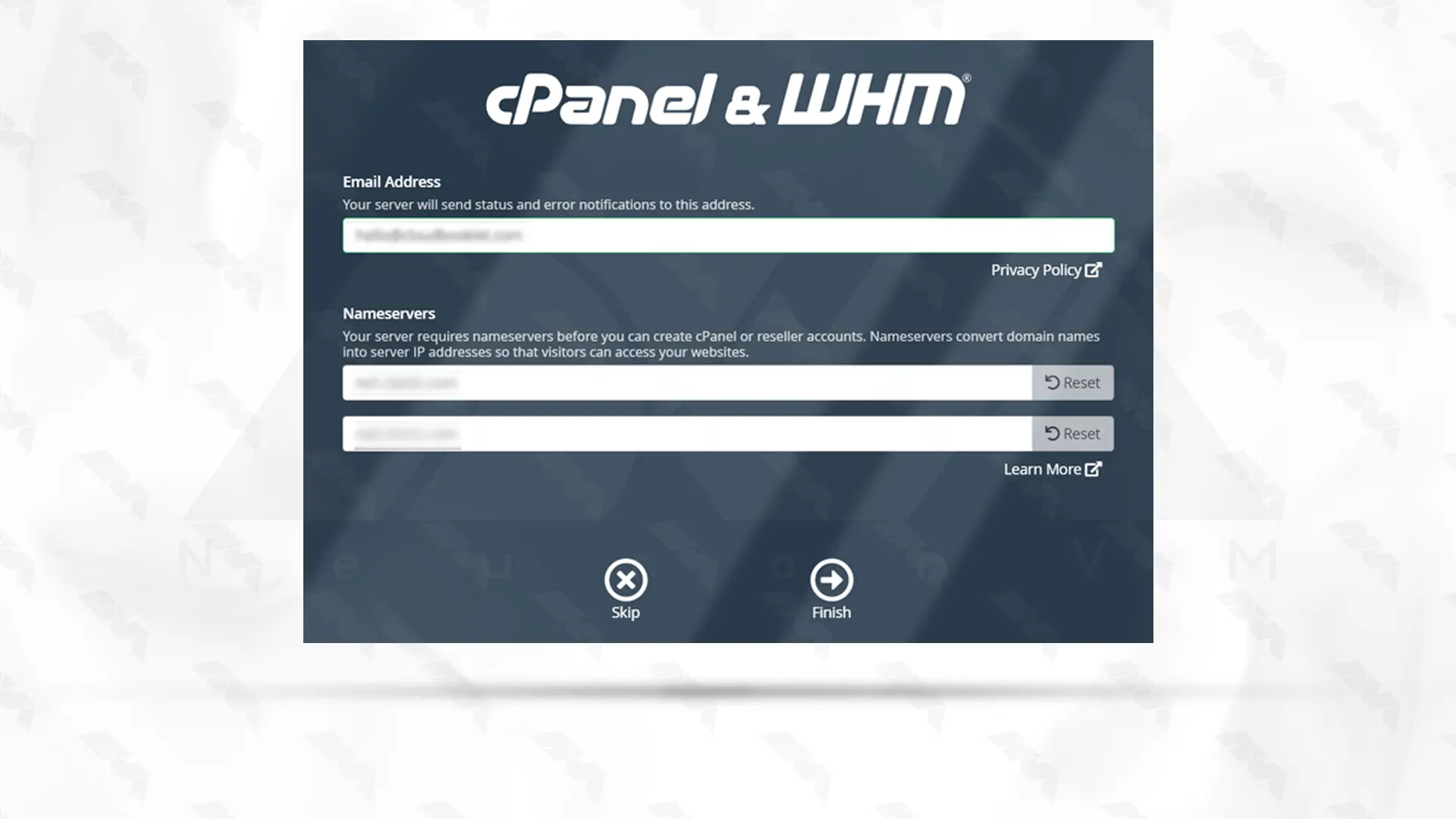 cPanel nameservers