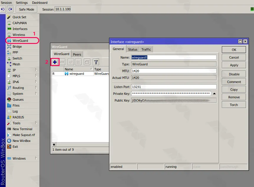 create wireguard on mikrotik