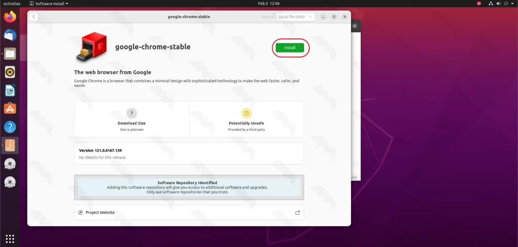 4 setup chrome on ubuntu 20.04 - installing software in Ubuntu
